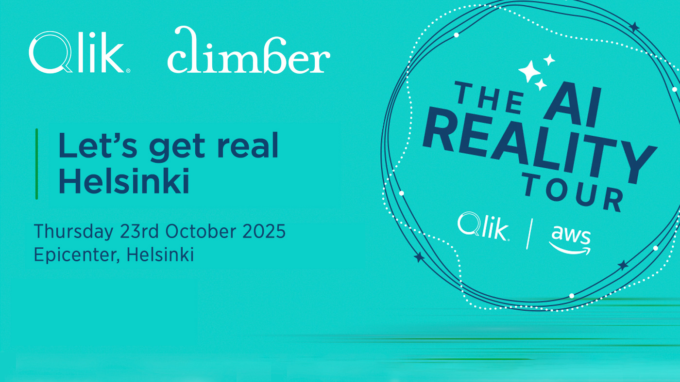 Climber Qlik AI Reality Tour 2025 Helsinki
